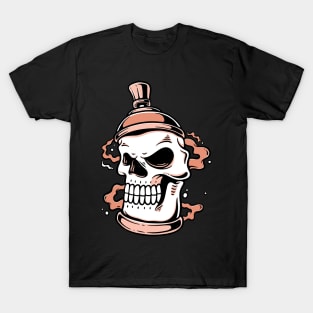 Angry Spray Skull T-Shirt